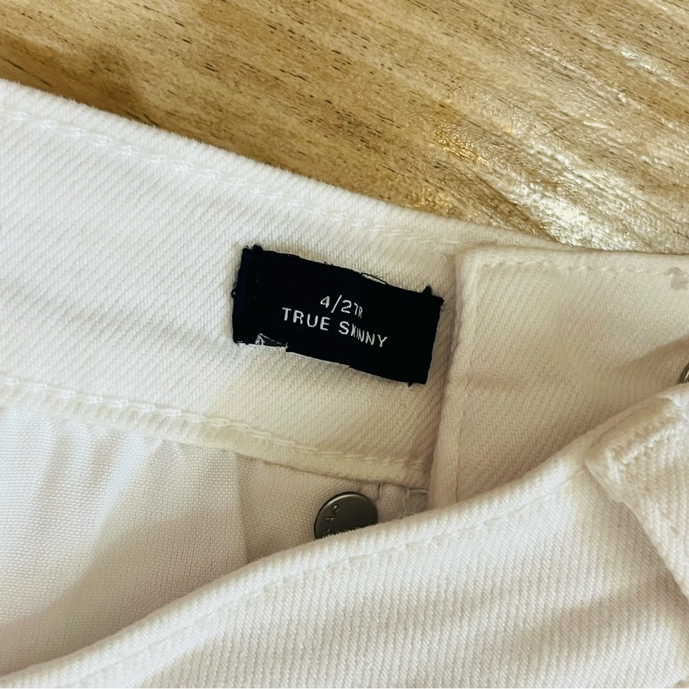 Woman's Gap white True skinny jeans mid size sz 4 - Picture 5 of 7
